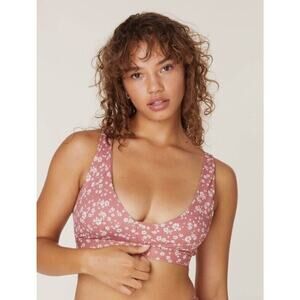 Andie Swim Women’s The Tahiti Top in Ditsy Floral Rose Size Large New Boho